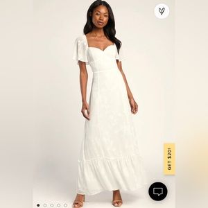 NWT Lulu’s Tailor Made for You White dress